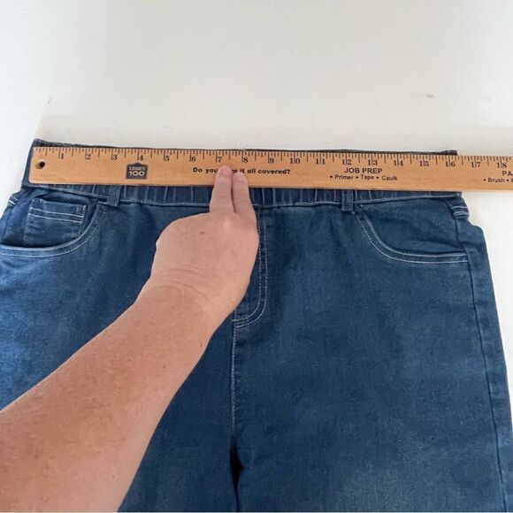 Women’s Blue Elastic Waist Pull-On Jeans Size 32 / Large - Picture 5 of 12